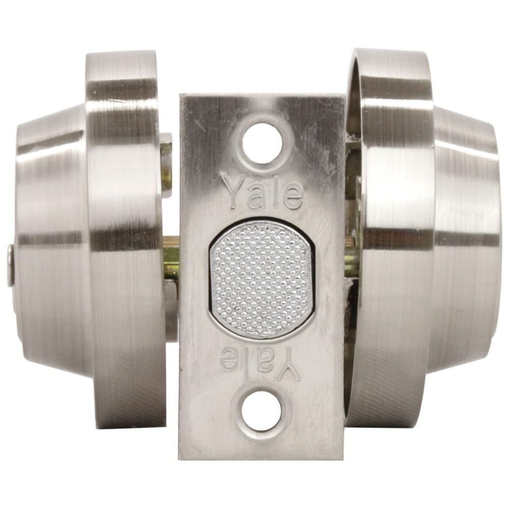 Yale MX89181 Cerrojo Argos Redondo Alta Seguridad LLave-LLave, Plata