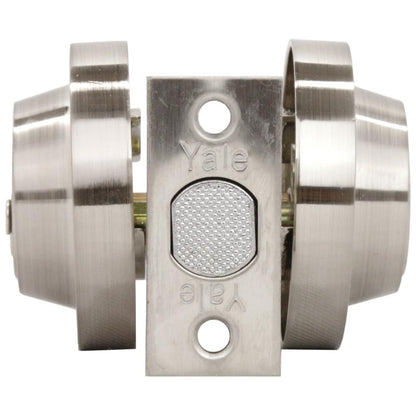 Yale MX89181 Cerrojo Argos Redondo Alta Seguridad LLave-LLave, Plata