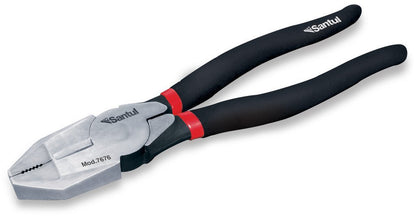 SANTUL, Pinzas de Electricista, Uso Rudo, Mordaza Robusta, Sujetar y Cortar, Mango de Vinil, Largo de 203 mm, Modelo 7677