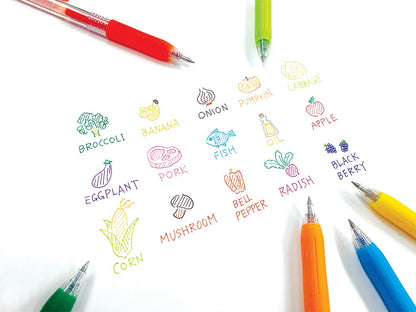 Zebra Pen Sarasa Bolígrafos retráctil de tinta de gel, de clip, Colores Variados, Fine Point/0.5mm/20 Count