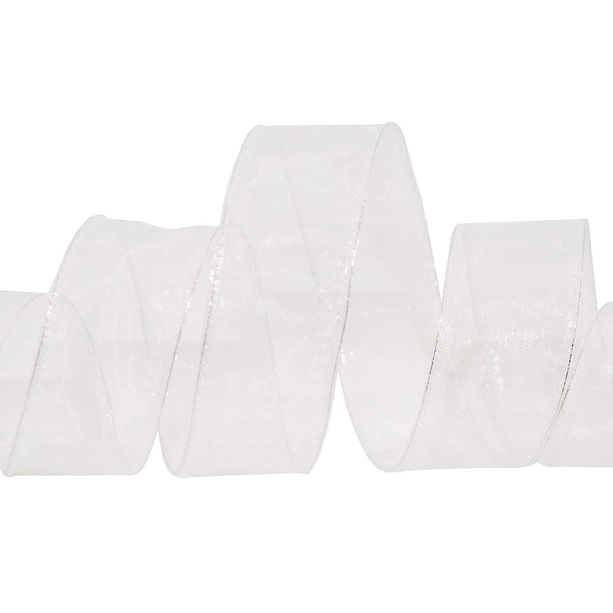 Morex Cinta de Gasa con Alambre de 1 Pulgada con Carrete de 25 Yardas, Color Blanco