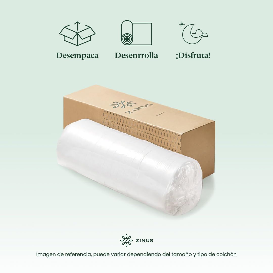 Zinus Comfort Gel | Colchón Matrimonial de Memory Foam con Gel Refrescante de 15 cm de Grosor Que amortigua la tensión en articulaciones y Columna Vertebral