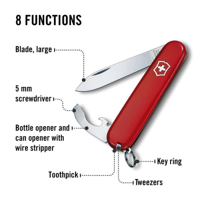 Victorinox Bantam Tipo Oficial, color Rojo, 8 Usos