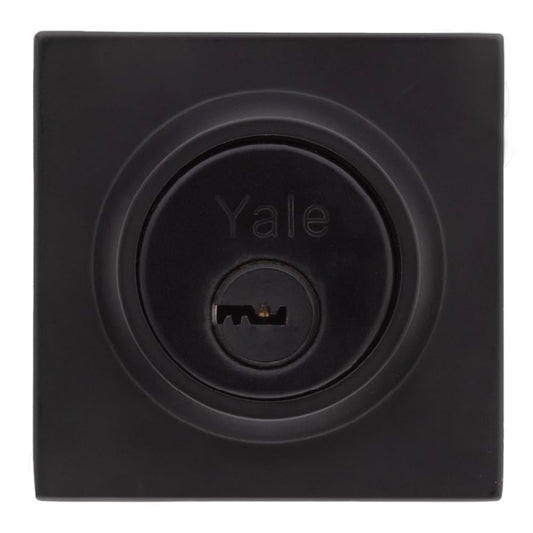 Yale MX89526 cerrojo argos cuadraddo alta seguridad llave por dentro y por fuera, negro