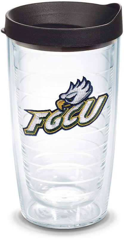 Tervis Vaso con Tapa, Diseños de Equipos Universitarios NCAA - Florida Gulf Coast Univ - 473,18ml - Transparente