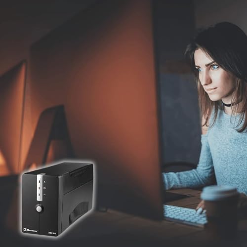 Koblenz Regulador de Voltaje No Break Interactivo, Capacidad de 700va / 360w 6 contactos, 65 Minutos de Respaldo, Puerto USB con Cable y CD Modelo 7016 USB/R