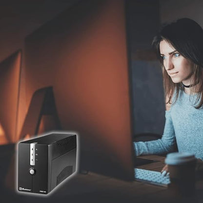 Koblenz Regulador de Voltaje No Break Interactivo, Capacidad de 700va / 360w 6 contactos, 65 Minutos de Respaldo, Puerto USB con Cable y CD Modelo 7016 USB/R