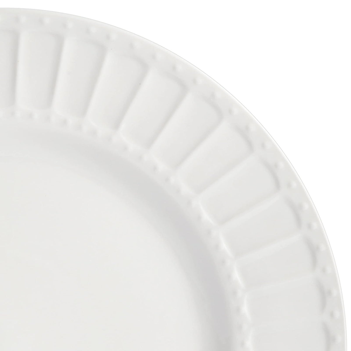 Gibson Home - Juego de vajilla de porcelana Zen Buffet, servicio para 8 (40 unidades), blanco (relieve)