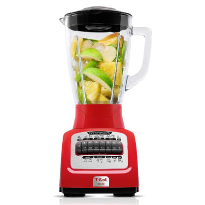 T-fal Licuadora Infiny Force XL con Vaso de Vidrio 2.2 L, 550 W - MEDIANO - Roja
