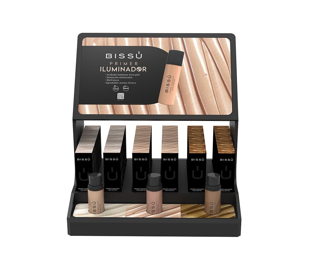 Bissú Cosméticos, Exhibidor Paleta Sombras Chocolate con Chile - PRIMER ILUMINADOR