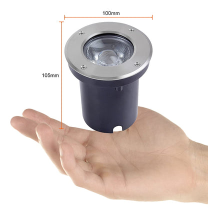 Tecnolite - Lámpara de Piso LED Empotrable Exterior 12 W, Luz Cálida Brillante, IP65, LED Integrado