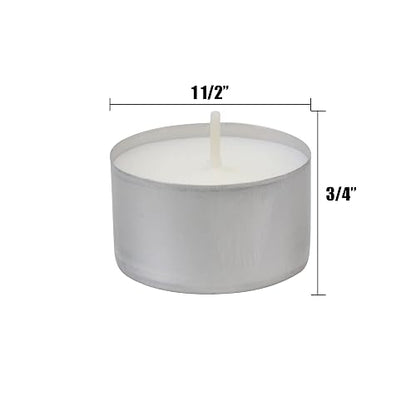 Stonebriar Paquete de 100 velas de té sin perfume con 6-7 horas de tiempo de combustión extendido