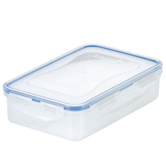 Lock & Lock Contenedor cuadrado hermético para el almacenamiento de alimentos, Transparente, 8.1 x 5.3 x 2" With Divider, 1