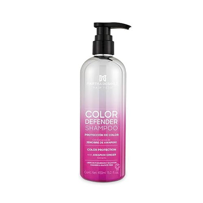 MARTHA DEBAYLE Shampoo COLOR DEFENDER. Protección extrema para el cabello teñido. Con extractos naturales de Jengibre de Awapuhi. Sin parabenos, libre de sulfatos y ftalatos. 450 ml