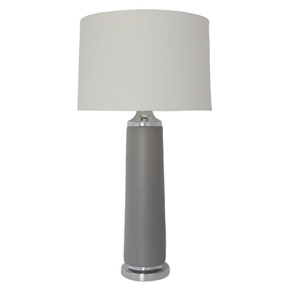 Luzerna CM-0072 Lámpara De Mesa Ashley, Color Gris Calido Mate, 1 Unidad