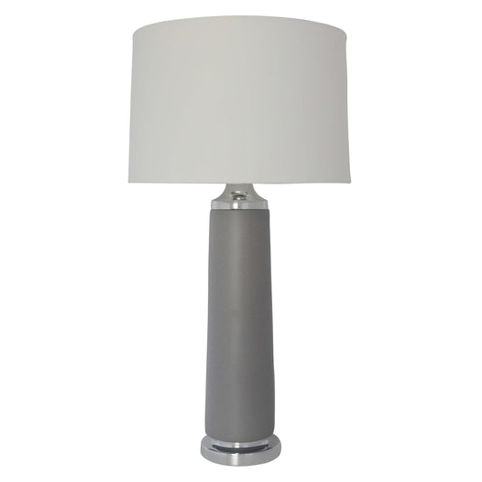 Luzerna CM-0072 Lámpara De Mesa Ashley, Color Gris Calido Mate, 1 Unidad