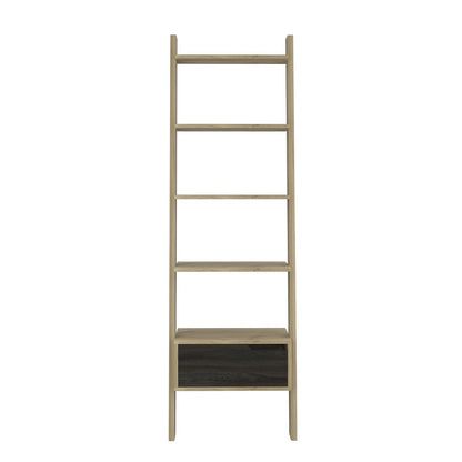 Diecsa Deco Home Estanteria Oslo armable, Color Duna con Carbon, Dimensiones 56 Largo X 39 Ancho X 180 Alto cm, Estilo contemporáneo, con Cuatro entrepaños
