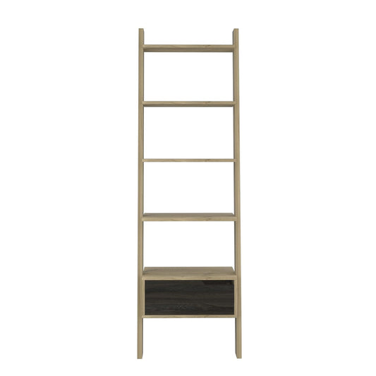 Diecsa Deco Home Estanteria Oslo armable, Color Duna con Carbon, Dimensiones 56 Largo X 39 Ancho X 180 Alto cm, Estilo contemporáneo, con Cuatro entrepaños