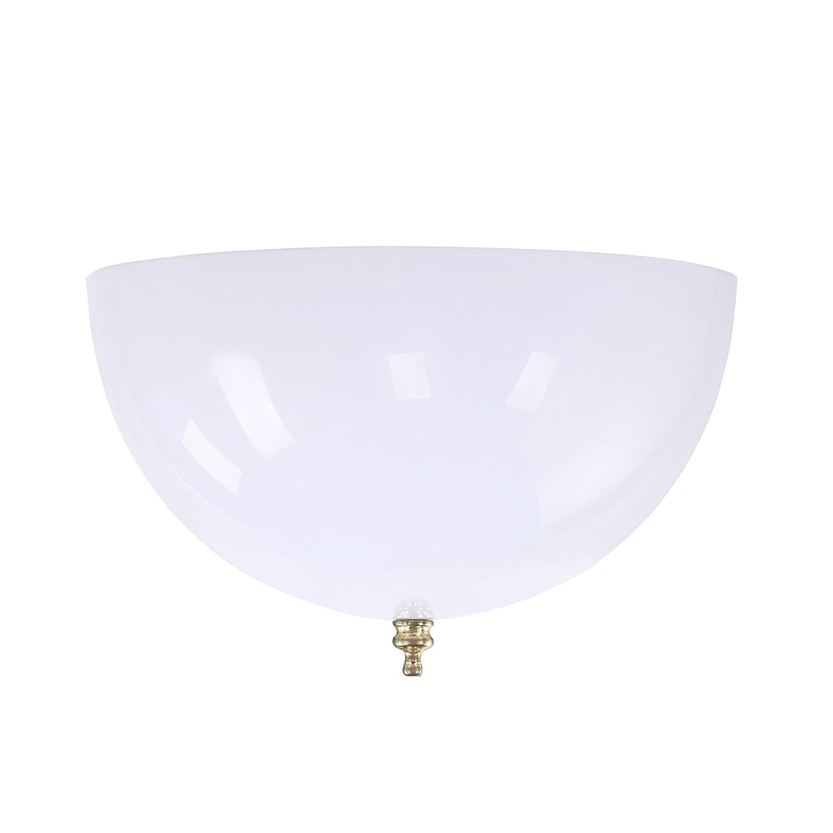 Aspen Creative 28008-15-2, visualización de cúpula con clip para bombillas tipo A, para interiores y acabado blanco, 7 5/8 pulgadas de diámetro x 4 pulgadas de altura, paquete de 2