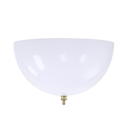 Aspen Creative 28008-15-2, visualización de cúpula con clip para bombillas tipo A, para interiores y acabado blanco, 7 5/8 pulgadas de diámetro x 4 pulgadas de altura, paquete de 2