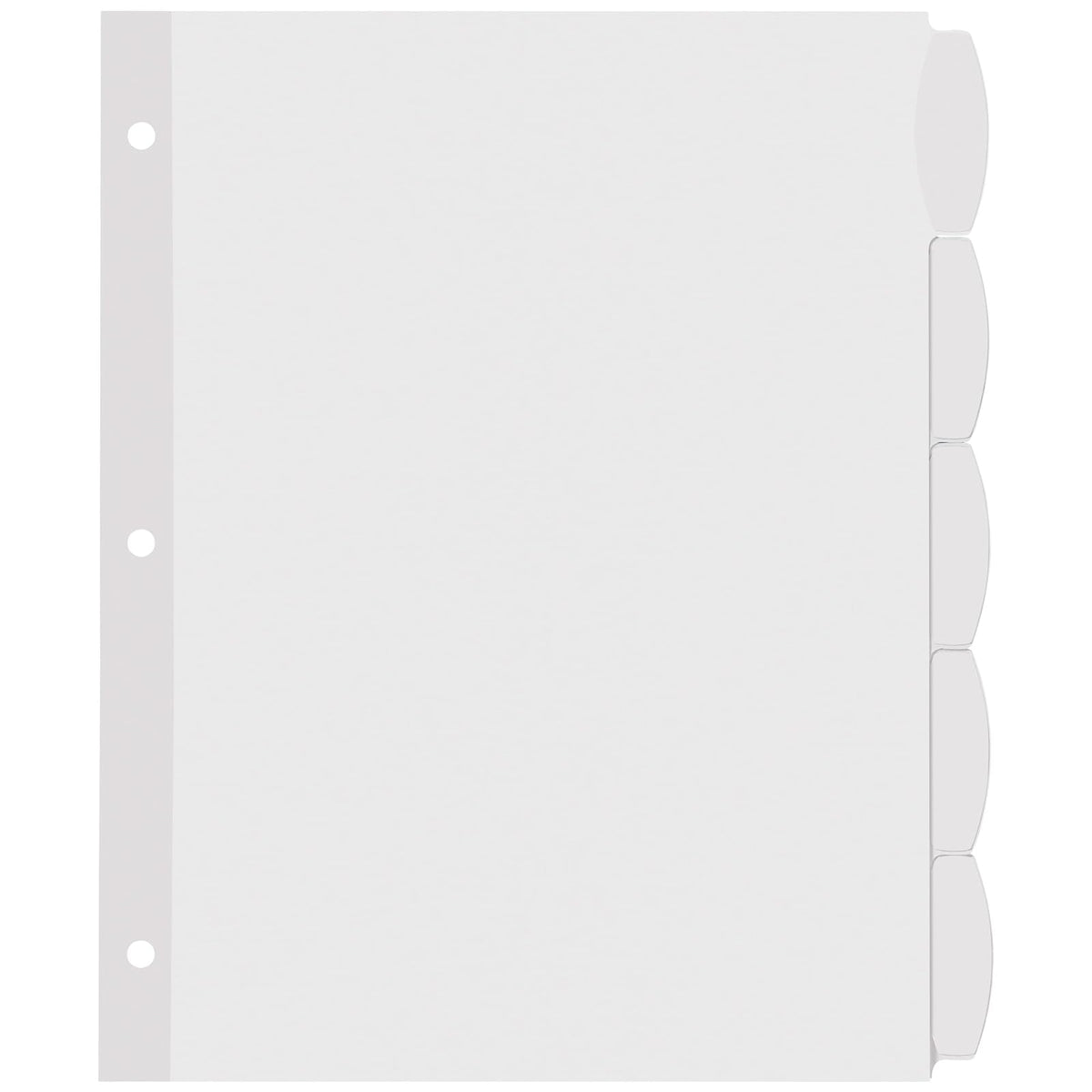 Avery Big Tab - Separadores de etiquetas blancas imprimibles con Easy Peel, 5 pestañas, 20 juegos (14434)