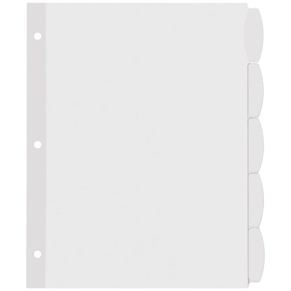 Avery Big Tab - Separadores de etiquetas blancas imprimibles con Easy Peel, 5 pestañas, 20 juegos (14434)
