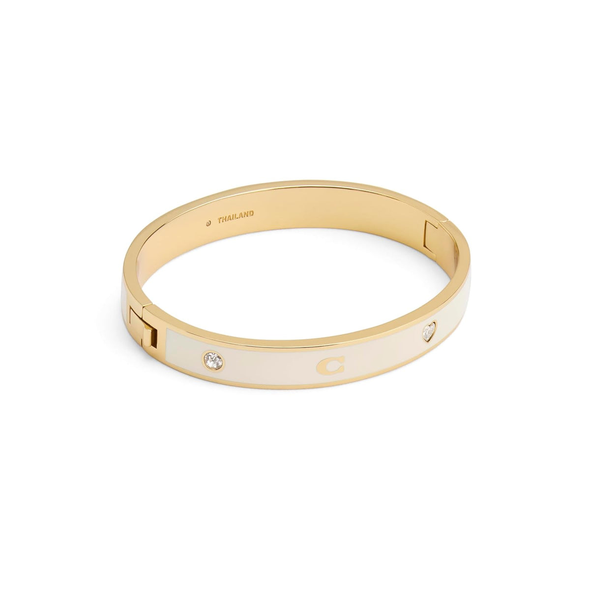 COACH - Pulsera de caballo y carro para mujer, Una talla, Latón, No es una piedra preciosa