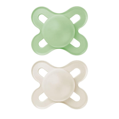 MAM Original Start Chupones de Silicona para Recién Nacido, 0-3 Meses - Menta - Algodón - 2 Count (Pack of 1)