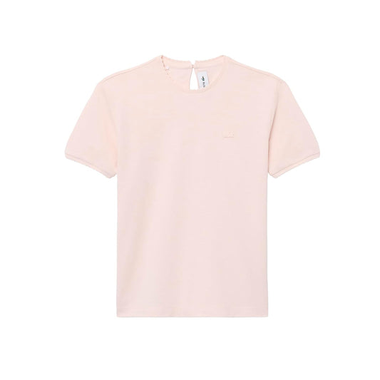 Lacoste Playera De Mujer, Algodón Manga Corta Corte Entallado