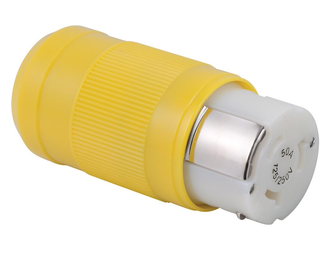Marinco 6364CRV ParkPower Conector Hembra de Cable 50 Amp 125/250V Amarillo