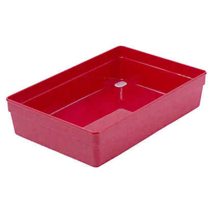 Glad - Bandeja de almacenamiento de plástico para cajones, organizador resistente para el hogar, cocina, baño, recámara, oficina, pies antideslizantes, rojo, 9 x 6 pulgadas