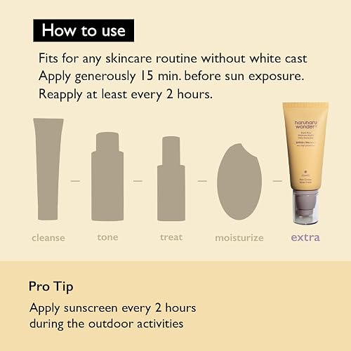 Haruharu Wonder Black Rice Moisture Airyfit Daily Sunscreen 1.69fl.oz - Velvet Finish, No White Cast, Hydrating, Moisturizing, Korean Skin Care, Vegan, Clean Beauty