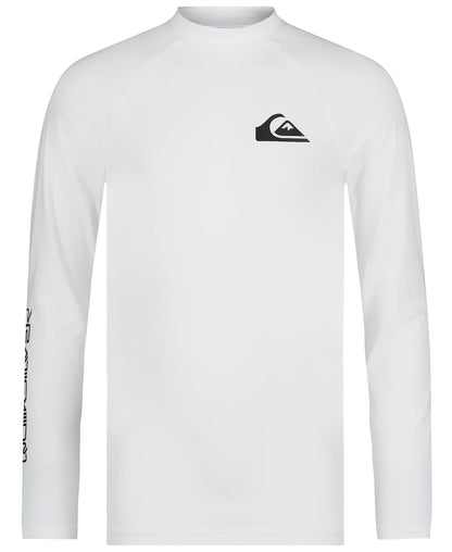 Quiksilver All Time - Playera de Manga Larga para jóvenes Camisa de proteccin de Sarpullido para Niños