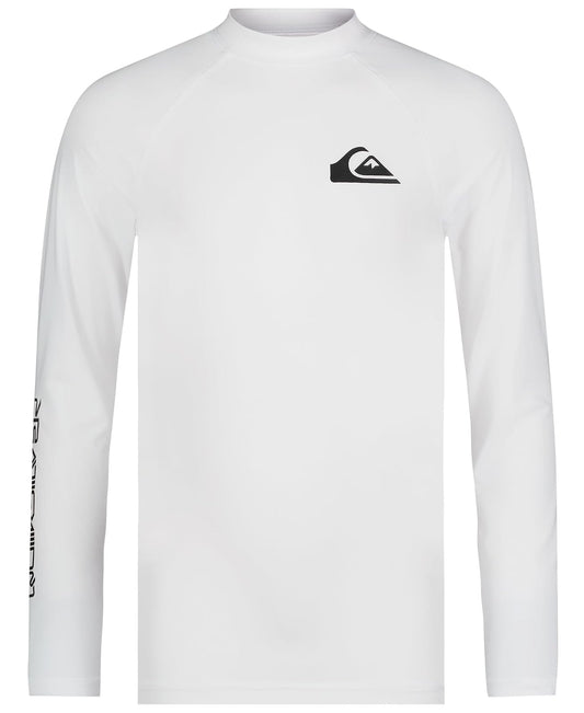 Quiksilver All Time - Playera de Manga Larga para jóvenes Camisa de proteccin de Sarpullido para Niños