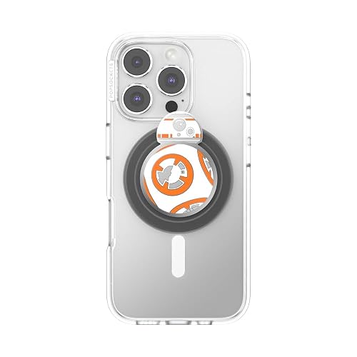 PopSockets - Agarre Redondo para teléfono Compatible con MagSafe, Anillo Adaptador Incluido, Soporte para teléfono, Compatible con Carga inalámbrica, Star War Power The Force 2025 - Spinner BB