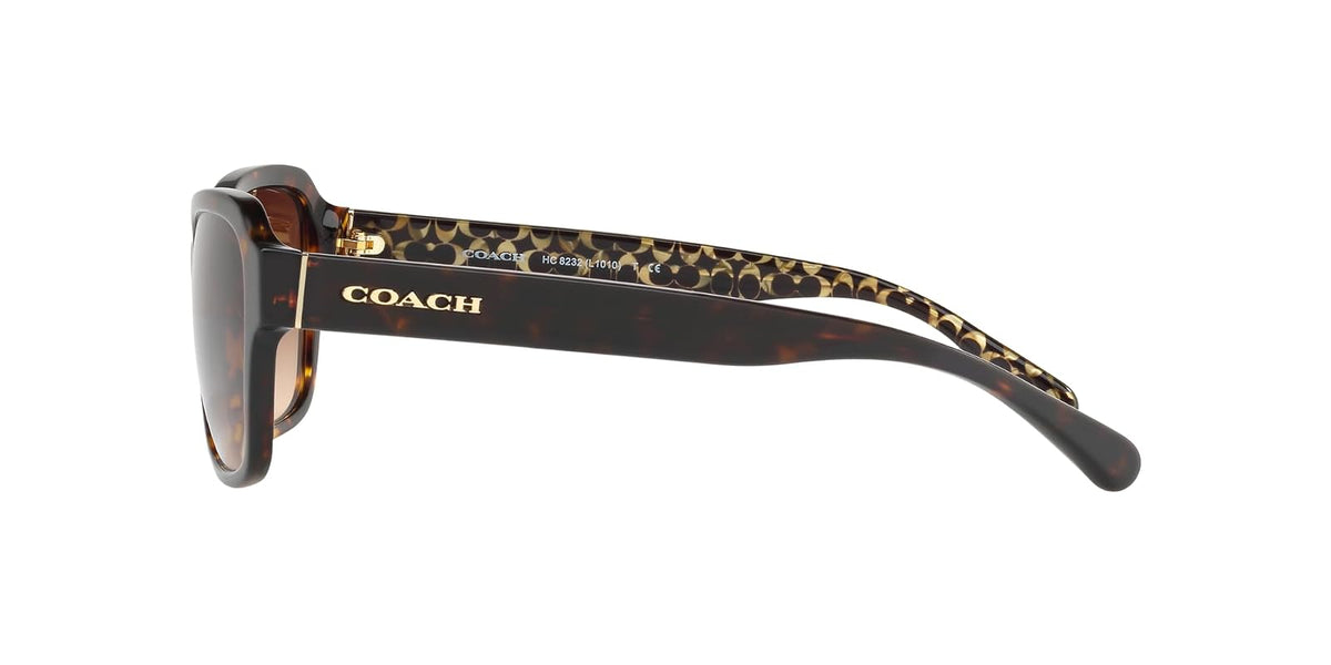 Coach HC8232 para mujer, L1010 Dark Tortoise Brown Grad, Estandar