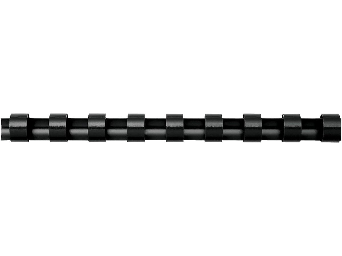 Fellowes Plastic Binding Combs, Round Back, 3/8", 55 Sheet Capacity, Black, 100 per Pack (52325)