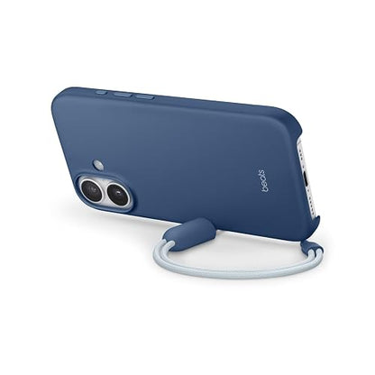 Beats - Funda en Modo Horizontal con MagSafe de Beats para el iPhone 17 con Control de la Cámara, Soporte y Correa, Acabado Mate con Forro de Microfibra – Azul subsuelo