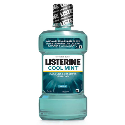 LISTERINE Enjuague Bucal Cool Mint 1 L + Enjuague Bucal Cuidado Total 1 L