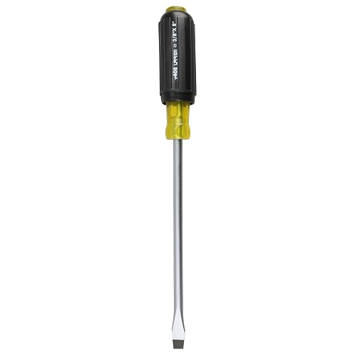 Urrea 9408 Destornillador con mango cushion grip, punta plana barra redonda 3/8" x 8"