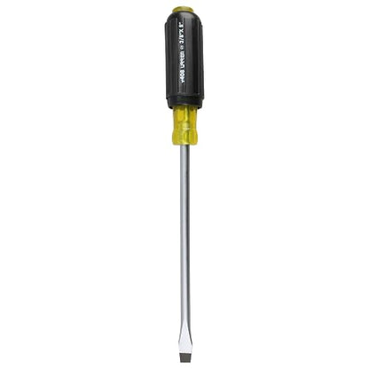 Urrea 9408 Destornillador con mango cushion grip, punta plana barra redonda 3/8" x 8"