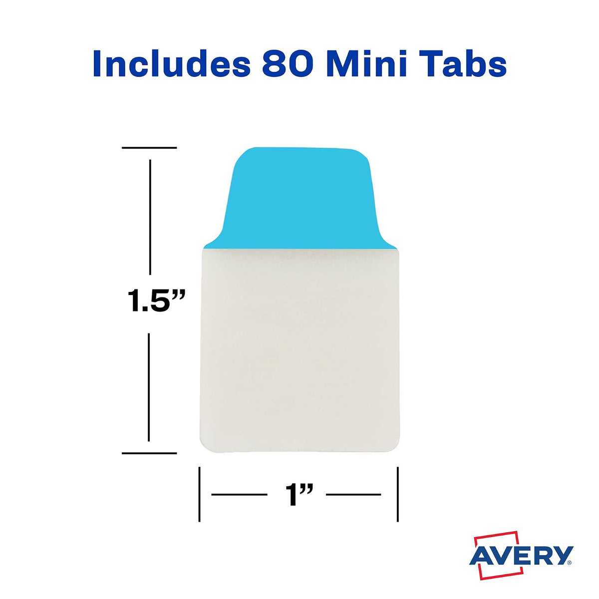 Avery 74763 Mini Ultra Tabs Reposicionables 2.5x 3.8 cm paq 80