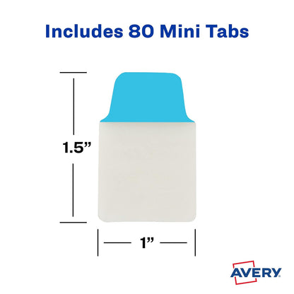 Avery 74763 Mini Ultra Tabs Reposicionables 2.5x 3.8 cm paq 80