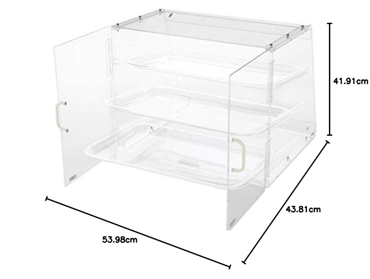 Winco ADC-3 - Vitrina de 3 pisos para exhibición de pastelería, acrílico