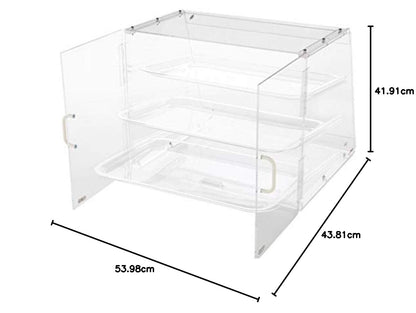 Winco ADC-3 - Vitrina de 3 pisos para exhibición de pastelería, acrílico