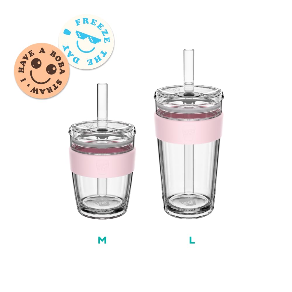 KeepCup - Vaso de café helado de doble pared con tapa y popote, 16 onzas (454 ml)