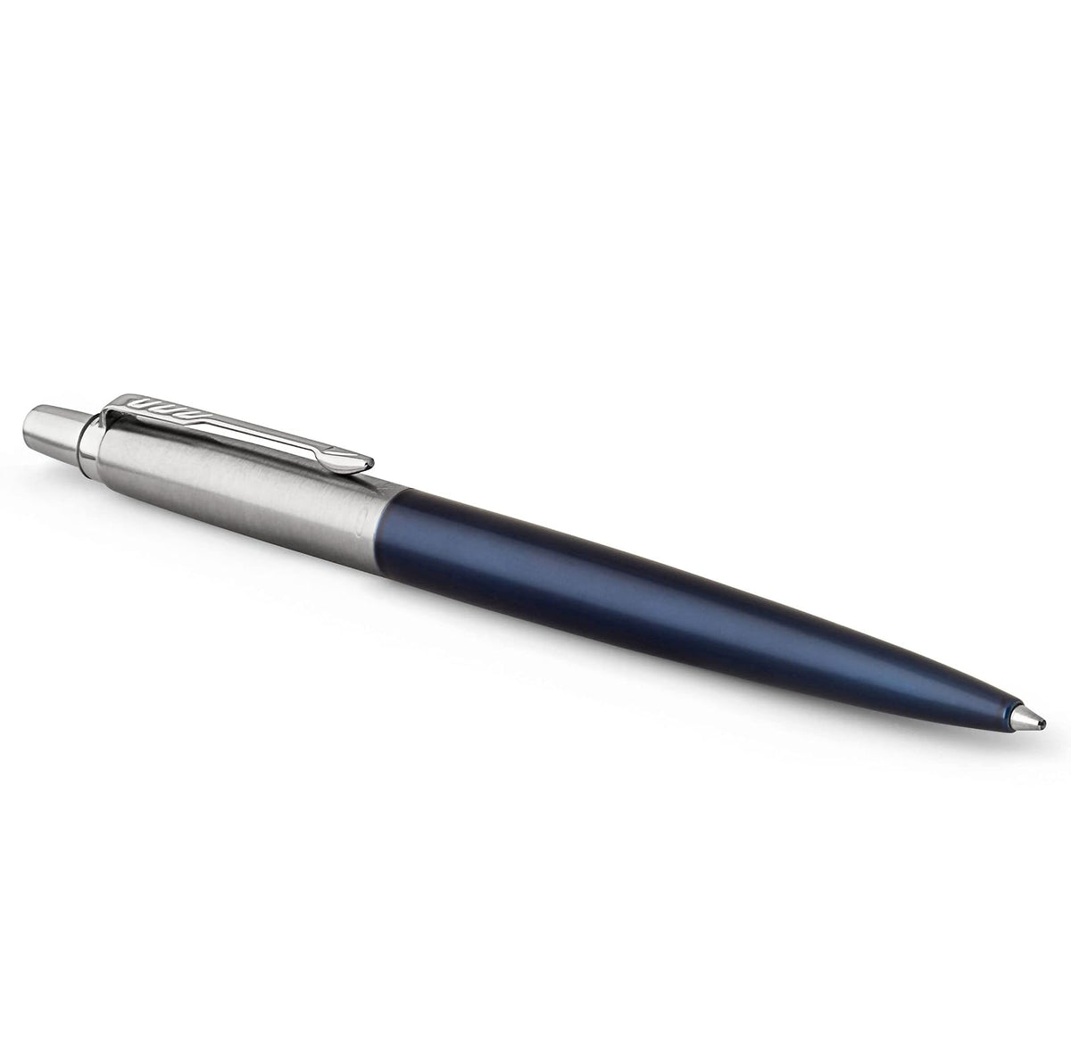 Parker Jotter Boligrafo Azul Real Terminado En Cromo Tinta Azul Punto Mediano