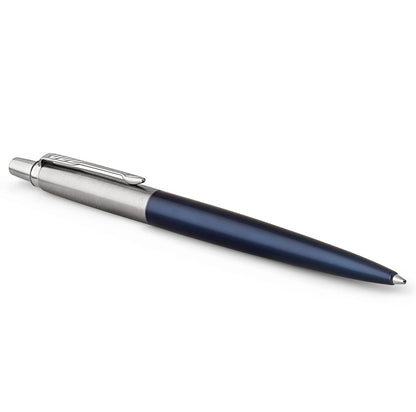 Parker Jotter Boligrafo Azul Real Terminado En Cromo Tinta Azul Punto Mediano