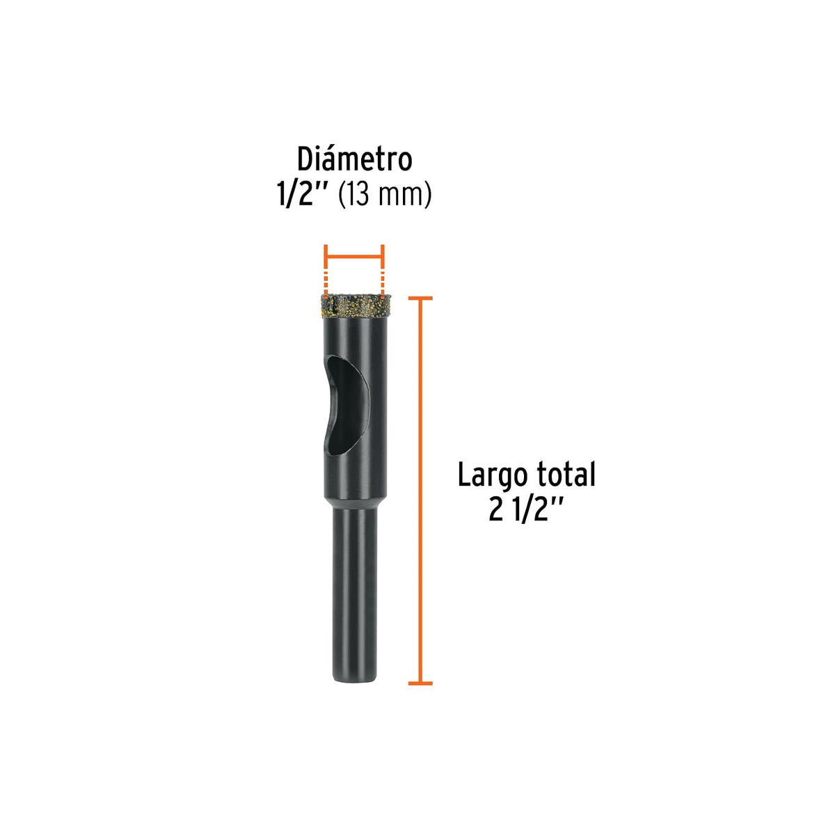 Truper BD-12, Broca diamantada 12mm (1/2")