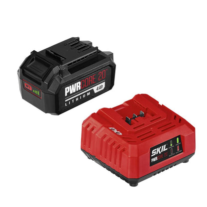 Skil PWR Core 20 20 V batería y Cargador Kit de Arranque Que Incluye batería de 4.0 Ah y Cargador estándar-CB5196B-11 - Batería de 4 Ah con cargador